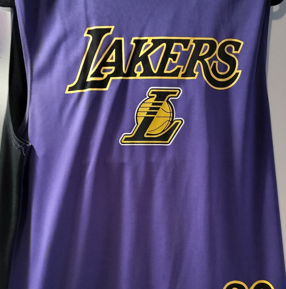 Purple Lakers Basketball Jersey an matching basketball shorts